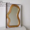 Espelho Dourado em Relevo Estilo Palácio Retrô Francês, Espelho de Maquiagem, Espelho Decorativo, Bandeja para Fotos de Parede DIY
