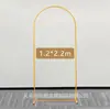 Venta Caliente en Amazon Arco Dorado de Hierro de 7.2 pies Marco de Puerta Guía de Camino para Bodas Soporte para Globos Escenario Diseño de Escenario