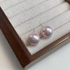 Aretes de Perlas de Vidrio del Mismo Estilo de Blogger Coreana para Mujer, Aretes Elegantes Vintage de Lujo Ligero, Aretes Versátiles de Moda de Alta Gama