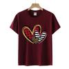 2021 Casal Primavera e Verão manga curta masculina e feminina Amor estampado Dia dos Namorados T-shirt Factory Direct Europeu e Americano Estilo Top