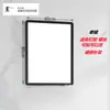 Espejo de Baño Inodoro Inodoro Espejo de Cristal Espejo Cuadrado Colgante de Pared Sin Perforaciones Colgante Horizontal Colgante Vertical Soporte de Espejo