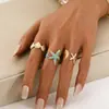 Joyería Popular Transfronteriza Europea y Americana, Anillos de Oro Nuevos, Anillos Minimalistas de Nicho de Lujo Ligero, Accesorios de Mano de Plata para Mujer