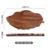 Plato de Postre Creativo con Forma de Hoja de Madera Transfronterizo, Bandeja de Madera para Uso Doméstico, Juego de Té para Sala de Estar, Bandeja para Guardar y Organizar Tetera, Madera Maciza