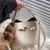 Bolsa Kelly de Luxo para Mulheres 2026 Nova Moda Bolsa de Palha de Mão Estilo Coreano Versátil Bolsa de Ombro Transversal
