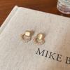 Pendientes de Perla con Forma de Rombo, Piedra Ojo de Gato, Azucarero, Pendientes Elegantes de Botón para Mujer, Pendientes Únicos de Aguja de Plata para Otoño e Invierno, Pendientes Ligeros de Lujo para Verano