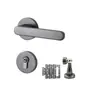 Cerradura de puerta gris cerradura de puerta de dormitorio interior traje cerradura de puerta americana cerradura de puerta silenciosa de succión magnética manija de cerradura de puerta de madera para el hogar