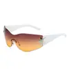 Nueva Tendencia Milenio Chica Caliente Gafas Deportivas Sin Montura Una Pieza Gafas de Sol de Cinco Puntas para Mujer Gafas de Sol de Moda de Alta Gama para Hombre