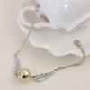Pulseras de Harry Potter de Comercio Exterior Europeo y Americano Cuidadosamente Seleccionadas, Alas Doradas de la Snitch Dorada, Pulseras de Plata Antigua, Stock Listo para Venta al por Mayor