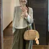 Chaqueta retro estilo Chanel para mujer para otoño, estilo coreano, petite, elegante, holgada, sofisticada, abrigo corto para damas