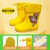 Botas de lluvia para niños al por mayor de fábrica, botas de lluvia antideslizantes impermeables con forro polar y dibujos animados para niños y niñas de jardín de infantes.
