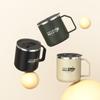 Taza de Acero Inoxidable 304 de Doble Capa Antiescaldaduras Taza para Café con Escala Vaso para Agua con Tapa Taza de Té para Oficina Logotipo Imprimible Regalo