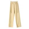 Pantalones de traje con hebilla de estilo chino para mujer, diseño de primavera 2024, pantalones de cintura alta, estrechos y anchos, nuevos pantalones casuales chinos para fregar