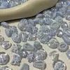 Alta calidad Xia Bing Gris Azul Bohemio Bordado con Cuentas Mixto Barroco Material Hecho a Mano Gu Mei Guyum Ropa