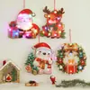 Colgante Decoración Luminosa Navideña Dibujos Animados Papá Noel Reno Linterna de PVC Accesorios para Fotos Navideñas