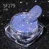 Decorações para Nail Art em Pó de Diamante Triturado Super Brilhante, Pó Glitter Diamante Deslumbrante de Ângulo Reto, Pó de Cristal Colorido com Strass Transfronteiriço