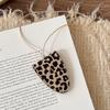 Terciopelo de Piel de Ciervo Estampado de Leopardo Multifuncional Magnético para Gafas Soporte Collar para Gafas de Sol Portátil para Salir Accesorios de Cadena de Lana