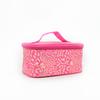 Bolsa de Cosméticos Estilo Ins con Logo Estampado Bolso de Mano de Gran Capacidad Bolsa de Cosméticos con Estampado de Leopardo