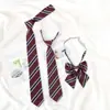Corbata Marca H para Mujer, Estilo Universitario JK Uniforme Escolar Japonés, Corbata Decorativa Corta Pre-atada para Hombre, Atada a Mano DK