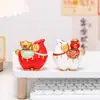 Adorno de Mascota de Té de Resina Estilo Chino Yiyang Riqueza, Decoración de Escritorio Giratoria, Regalo de Inauguración de Negocio, Regalo Creativo de Año Nuevo