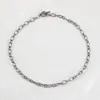 Cadena rectangular de acero inoxidable que conserva el color, hebilla de langosta, cadena semiacabada, accesorios para collar de joyería DIY, cadena de extensión, venta al por mayor