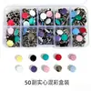 Caja de Juego de Botones de Cinco Garras Botones Metálicos Sólidos de Colores para Ropa de Bebés y Niños Botones de Presión Botones Sólidos