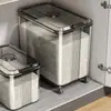 Nuevo Modelo Contenedor Doméstico para Almacenar Arroz, a Prueba de Insectos, a Prueba de Humedad, Cubo Sellado para Arroz, Harina y Granos, Tarro de Almacenamiento de Arroz de Gran Capacidad