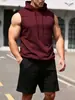 Colete Esportivo Masculino de Verão para Corrida ao Ar Livre Fitness Secagem Rápida com Capuz Sem Mangas Slim Fit em Estoque