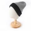 Chapéu de tricô de cashmere quente com combinação de cores outono e inverno, chapéu de lã espesso para proteção auricular externa para adultos de meia-idade e idosos, chapéu grande para homens e mulheres