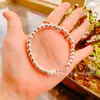 Joia de Pulseira com Contas de Transferência Moda Banhada a Prata Latão Fivela S Contas Redondas Foscas + Contas Redondas Brilhantes Fabricante Atacado