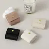 Bolsa de Joias de Couro com Fecho de Pressão, Bolsa Portátil Off-White para Armazenamento de Joias, Pequena Bolsa de Tecido para Anéis e Colares, Atacado