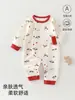 Macacão de bebê para primavera e outono, roupas para recém-nascidos de meninos e meninas, macacão de algodão puro estilo outono, pijama, conjunto de outono para bebê