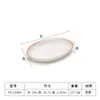 Prato de Melamina Estilo Nórdico Prato Oval Louça de Porcelana Restaurante Criativo Prato Retrô Prato de Frutas de Plástico
