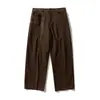 Pantalones de hombre Rumeng estilo americano desestructurado con diseño de costuras visibles, pantalones cargo multibolsillo, pantalones largos casuales versátiles de moda
