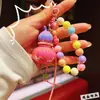 Novo Chaveiro de Cabacinha Colorido Galvanizado Desenho Animado Casal Corrente para Celular Corrente de Contas Cordão de Pulso Corrente Anti-perda Enfeites para Pendurar na Bolsa