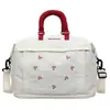 Bolsa de Viagem Bordada Expansível Grande Capacidade Leve Casual para Yoga Fitness Multiuso Color Block Bolsa de Bagagem para Curta Distância