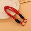 Lanyard Colorido Creativo de Doble Hilo con Doble Hebilla para Teléfono Móvil, Lanyard para Teléfono con Patrón Nudo Bloqueo de Color, Llavero, Accesorio para Bolso