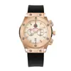 Relojes para Hombre Estilo Británico al por Mayor Básico, Venta al por Mayor Transfronteriza de Gama Alta, Reloj de Cuarzo Esmerilado Estilo Industrial con Calendario, Correa de Silicona