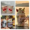 Cesta de bambu copo para bebida tecelagem de bambu cesta de bambu tubo de bambu conjunto de produtos de bambu gaiola para copo copo de chá de leite check-in celebridade da internet manga oca sorvete