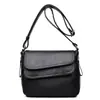 Estilo Comercio Exterior Bolso Maternal Lavado Transfronterizo 2026 Moda Simple Bolso Cuadrado Pequeño Cruzado al Hombro Color Sólido Doble Solapa Bolso de Moda para Mujer
