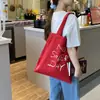 Bolsa de Lona para Mujer 2025 Nuevo Estilo Bolsa de Gran Capacidad Casual Versátil Estilo Coreano Ins Bolso Tote de Lona para Hombro