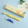 Cepillo de Dientes Infantil de Cerdas Suaves con Dibujo de Conejo, Ultra Fino y Ultra Suave, Adecuado para Edades 3-4-5-7-8-9, Cabezal de Cepillo Desechable de Hotel