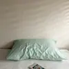 Funda de almohada de algodón 100% con corazón girly coreano, funda interior para cojín, 48x74, funda de almohada individual, funda de almohada de una sola pieza