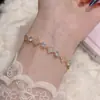 Pulsera de Flores, Diseño de Nicho de Lujo Ligero, Llena de Piedras de Circonita, Súper Brillante, Exquisita y Sencilla, Joyería Brillante, Sensación de Alta Gama, Pulsera Versátil y a la Moda