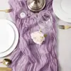 Passadeira de mesa em crepe de fio de Bali decoração de festa de casamento layout de atividade gaze plissada tecido de guardanapo de poliéster fábrica atacado