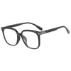 Novos Óculos com Armação Grande Estilo Influenciador da Moda Anti-Luz Azul Armação Unissex Adequada para Lentes de Grau ou Sem Grau
