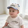 Chapéus de Bebê Primavera e Outono Novo Estilo Fofos e Super Adoráveis Bonés de Baseball com Aba Macia para Meninas Pequenas e Meninos Recém-Nascidos