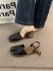 Sandalias de Viaje Baotou Color Marrón Brisa Nocturna Ropa Exterior para Mujer 2025 Verano Retro Francés Estilo Hada Mary Jane Zapatos Romanos