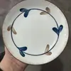 Plato redondo de cerámica para el hogar al por mayor bajo vidriado fragante lindo plato de cocina apto para microondas y horno puesto vajilla multielemento