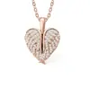 Moda Transfronteriza Europea y Americana Collar de Amor de Doble Capa Full Diamond Zircon Personalidad Formulación Nombre Corazón de Melocotón Collar del Día de San Valentín para Mujeres
