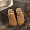Versión de cuero suave~Mocasines retro blancos de suela gruesa para mujer, nuevo modelo 2026, adecuados para combinar con faldas, pantuflas de moda para mujer con punta cerrada